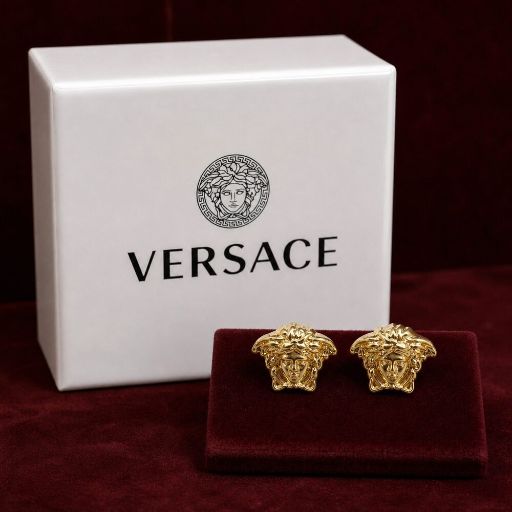 Versace Bold Statement Earrings Style 7 | New with Box - Picture 7 of 9